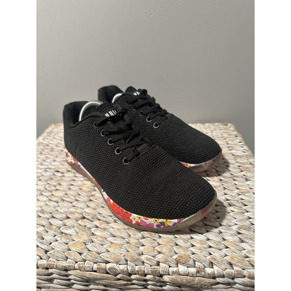 Nobull Impact Daisy Floral Trainer Womens Size 8 Black Running Shoes Sneaker EUC - Picture 2 of 11